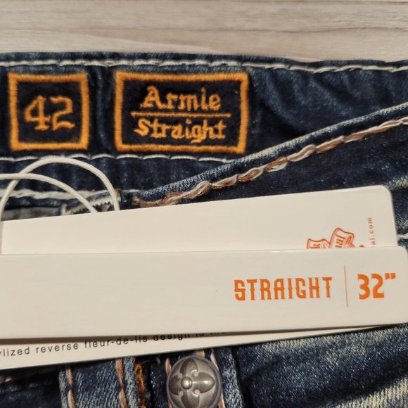 Rock Revival Men's ARMIE STRAIGHT Distressed Denim Jeans Sizes 28~44 Y2K - Picture 13 of 15